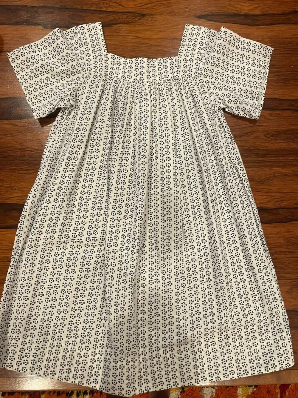 Bonpoint White & Blue Dress Girls 10